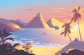 Caribbean Golden Hour