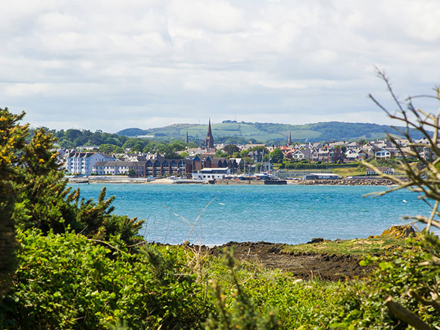 A view across Ballyholme Bay in Bangor Northern Ireland