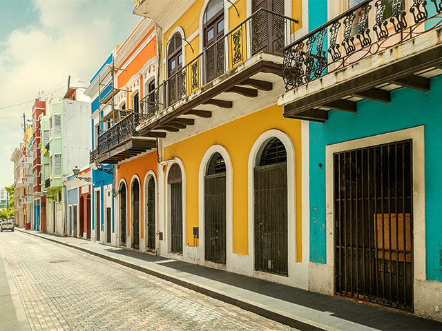 Colorful houses in old San Juan, Puerto Rico