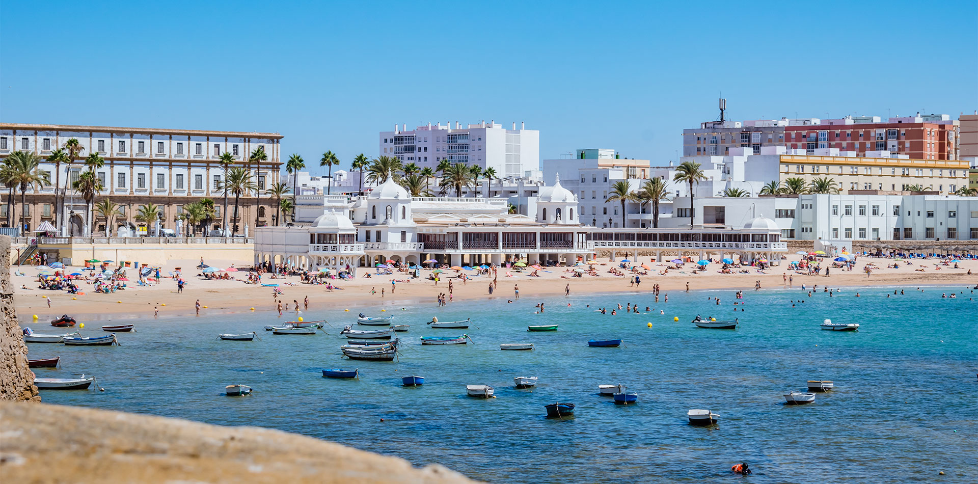 Seaside view of Cadiz in Spain
