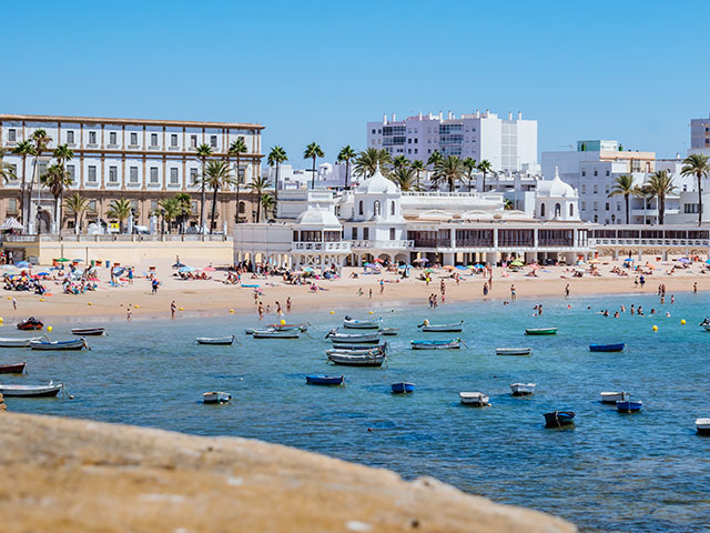 Seaside view of Cadiz in Spain