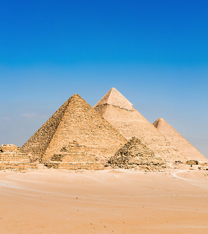 The great pyramids of Giza, Egypt