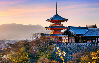 Kiyomizu temple in Kyoto, Japan