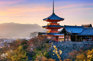 Kiyomizu temple in Kyoto, Japan