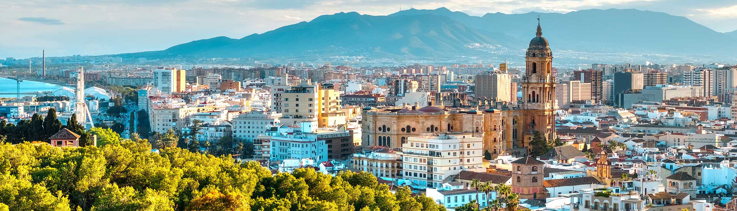 Panoramic view over Malaga