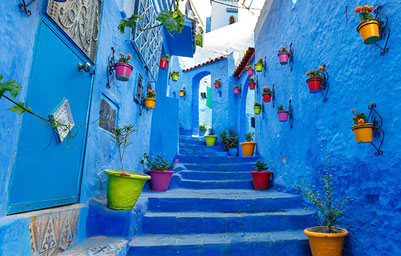 Architecture of Chefchaouen, Morocco, North Africa