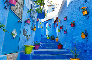 Architecture of Chefchaouen, Morocco, North Africa